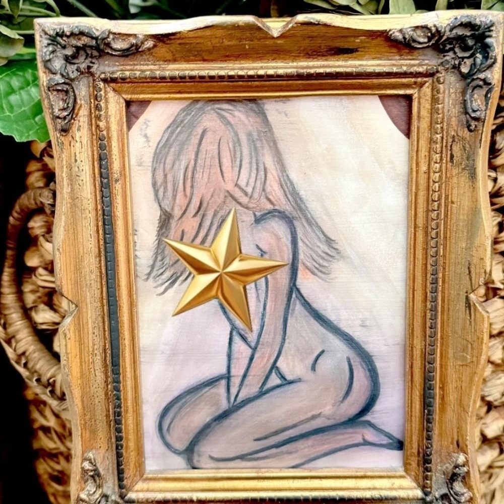 Original Female‎ Sitting Painting